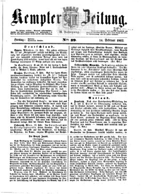 Kemptner Zeitung Freitag 14. Februar 1862