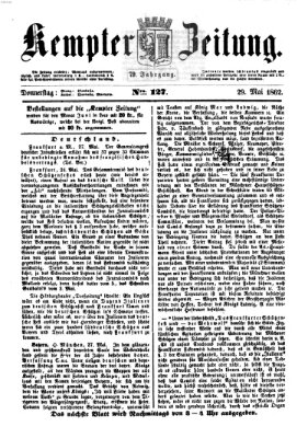 Kemptner Zeitung Donnerstag 29. Mai 1862