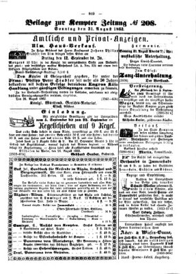Kemptner Zeitung Sonntag 31. August 1862