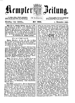 Kemptner Zeitung Samstag 1. November 1862