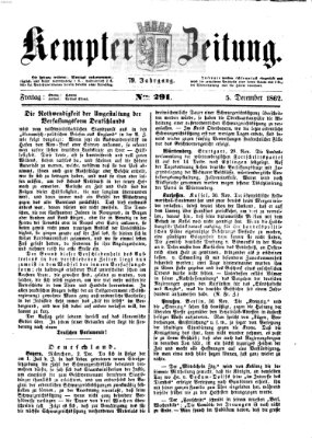 Kemptner Zeitung Freitag 5. Dezember 1862