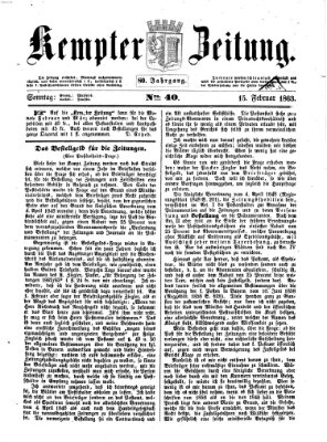 Kemptner Zeitung Sonntag 15. Februar 1863