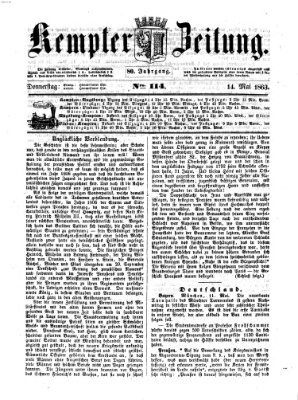 Kemptner Zeitung Donnerstag 14. Mai 1863