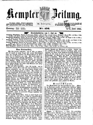 Kemptner Zeitung Sonntag 7. Juni 1863