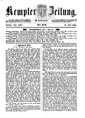 Kemptner Zeitung Freitag 24. Juli 1863