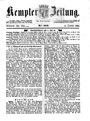 Kemptner Zeitung Mittwoch 14. Oktober 1863