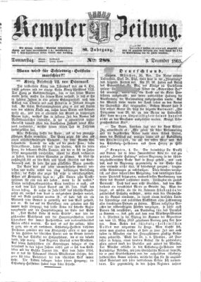 Kemptner Zeitung Donnerstag 3. Dezember 1863