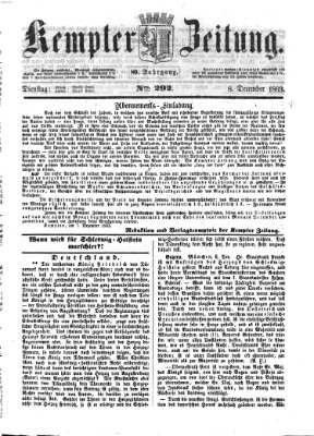 Kemptner Zeitung Dienstag 8. Dezember 1863