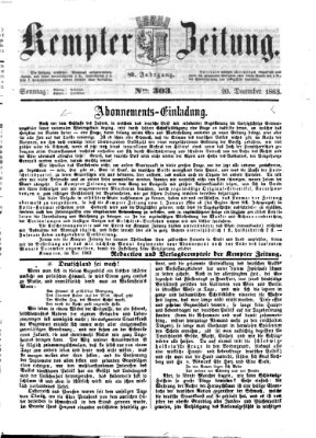 Kemptner Zeitung Sonntag 20. Dezember 1863