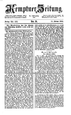 Kemptner Zeitung Freitag 12. Februar 1864
