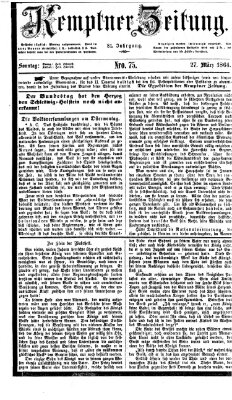 Kemptner Zeitung Sonntag 27. März 1864