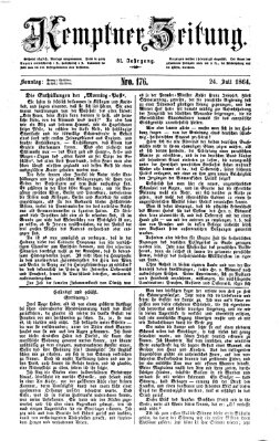 Kemptner Zeitung Sonntag 24. Juli 1864