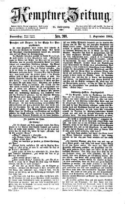Kemptner Zeitung Donnerstag 1. September 1864