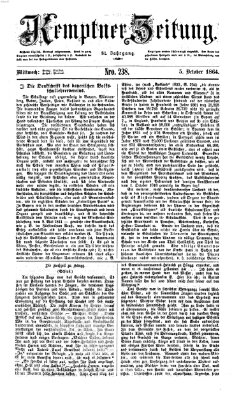 Kemptner Zeitung Mittwoch 5. Oktober 1864