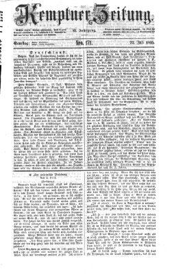 Kemptner Zeitung Samstag 22. Juli 1865
