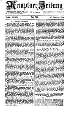 Kemptner Zeitung Freitag 10. November 1865