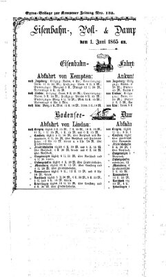 Kemptner Zeitung Sonntag 4. Juni 1865
