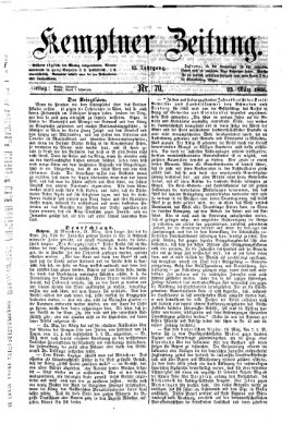 Kemptner Zeitung Freitag 23. März 1866
