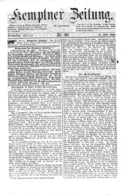 Kemptner Zeitung Donnerstag 12. Juli 1866
