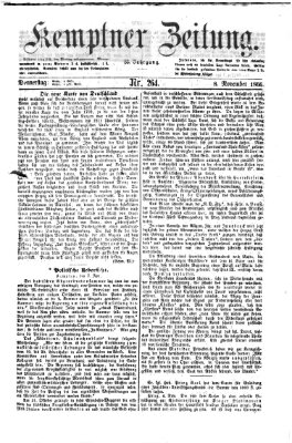 Kemptner Zeitung Donnerstag 8. November 1866