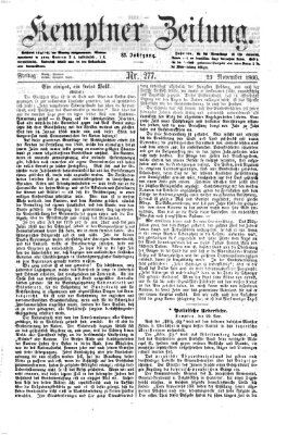 Kemptner Zeitung Freitag 23. November 1866