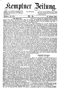 Kemptner Zeitung Sonntag 10. Februar 1867