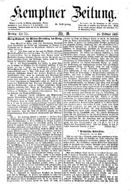 Kemptner Zeitung Freitag 15. Februar 1867