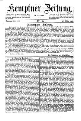 Kemptner Zeitung Sonntag 17. März 1867