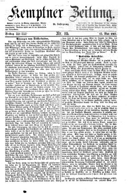 Kemptner Zeitung Freitag 17. Mai 1867