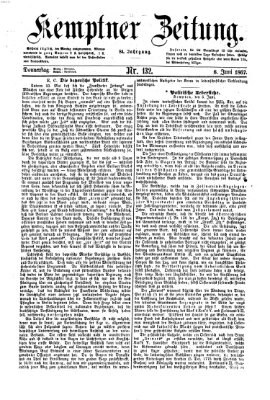 Kemptner Zeitung Donnerstag 6. Juni 1867