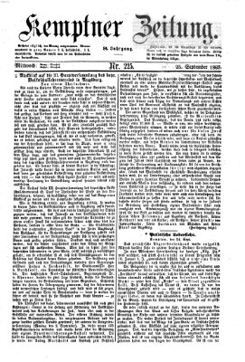 Kemptner Zeitung Mittwoch 25. September 1867