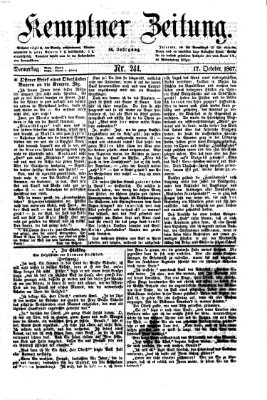 Kemptner Zeitung Donnerstag 17. Oktober 1867