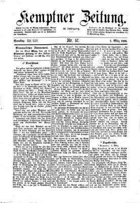 Kemptner Zeitung Samstag 7. März 1868