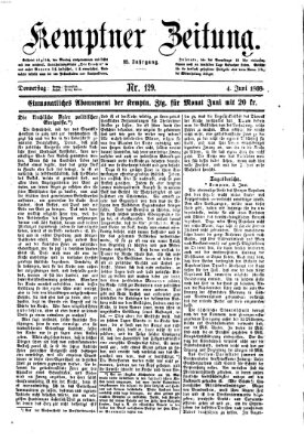 Kemptner Zeitung Donnerstag 4. Juni 1868