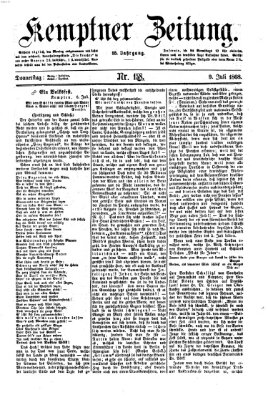 Kemptner Zeitung Donnerstag 9. Juli 1868