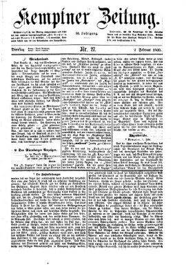 Kemptner Zeitung Dienstag 2. Februar 1869