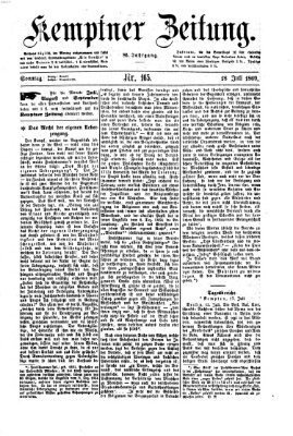Kemptner Zeitung Sonntag 18. Juli 1869