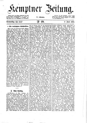 Kemptner Zeitung Donnerstag 2. Juni 1870