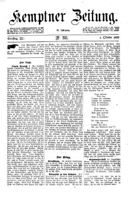 Kemptner Zeitung Dienstag 4. Oktober 1870