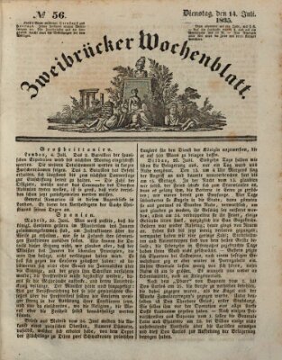 Zweibrücker Wochenblatt Dienstag 14. Juli 1835