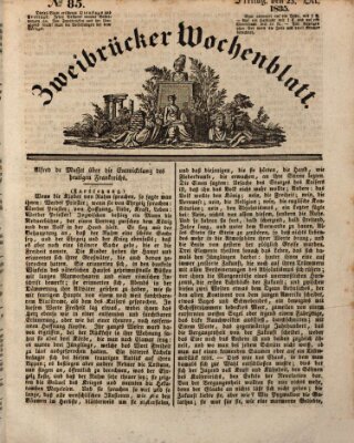 Zweibrücker Wochenblatt Freitag 23. Oktober 1835