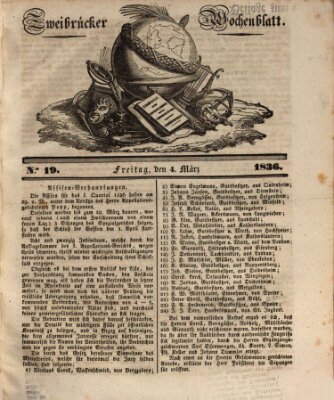 Zweibrücker Wochenblatt Freitag 4. März 1836