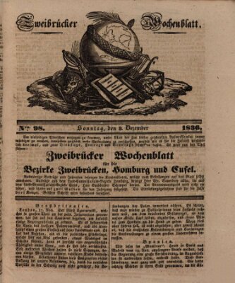 Zweibrücker Wochenblatt Samstag 3. Dezember 1836