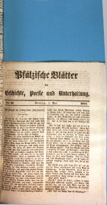 Wochenblatt für den Königlich-Bayerischen Gerichtsbezirk Zweibrücken (Zweibrücker Wochenblatt) Sonntag 15. April 1849
