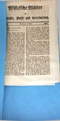 Wochenblatt für den Königlich-Bayerischen Gerichtsbezirk Zweibrücken (Zweibrücker Wochenblatt) Sonntag 22. April 1849