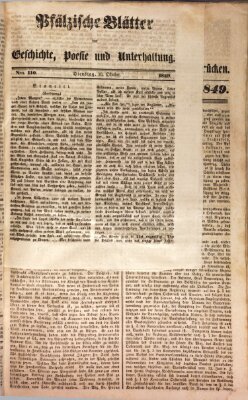 Wochenblatt für den Königlich-Bayerischen Gerichtsbezirk Zweibrücken (Zweibrücker Wochenblatt) Freitag 2. November 1849