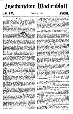 Zweibrücker Wochenblatt Freitag 17. Juni 1853