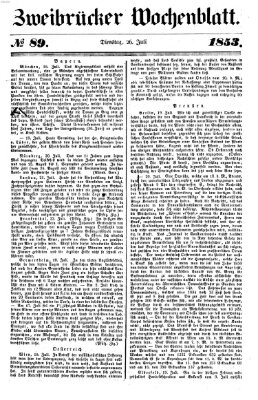 Zweibrücker Wochenblatt Dienstag 26. Juli 1853