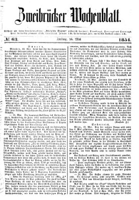 Zweibrücker Wochenblatt Freitag 26. Mai 1854