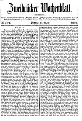 Zweibrücker Wochenblatt Dienstag 29. August 1854